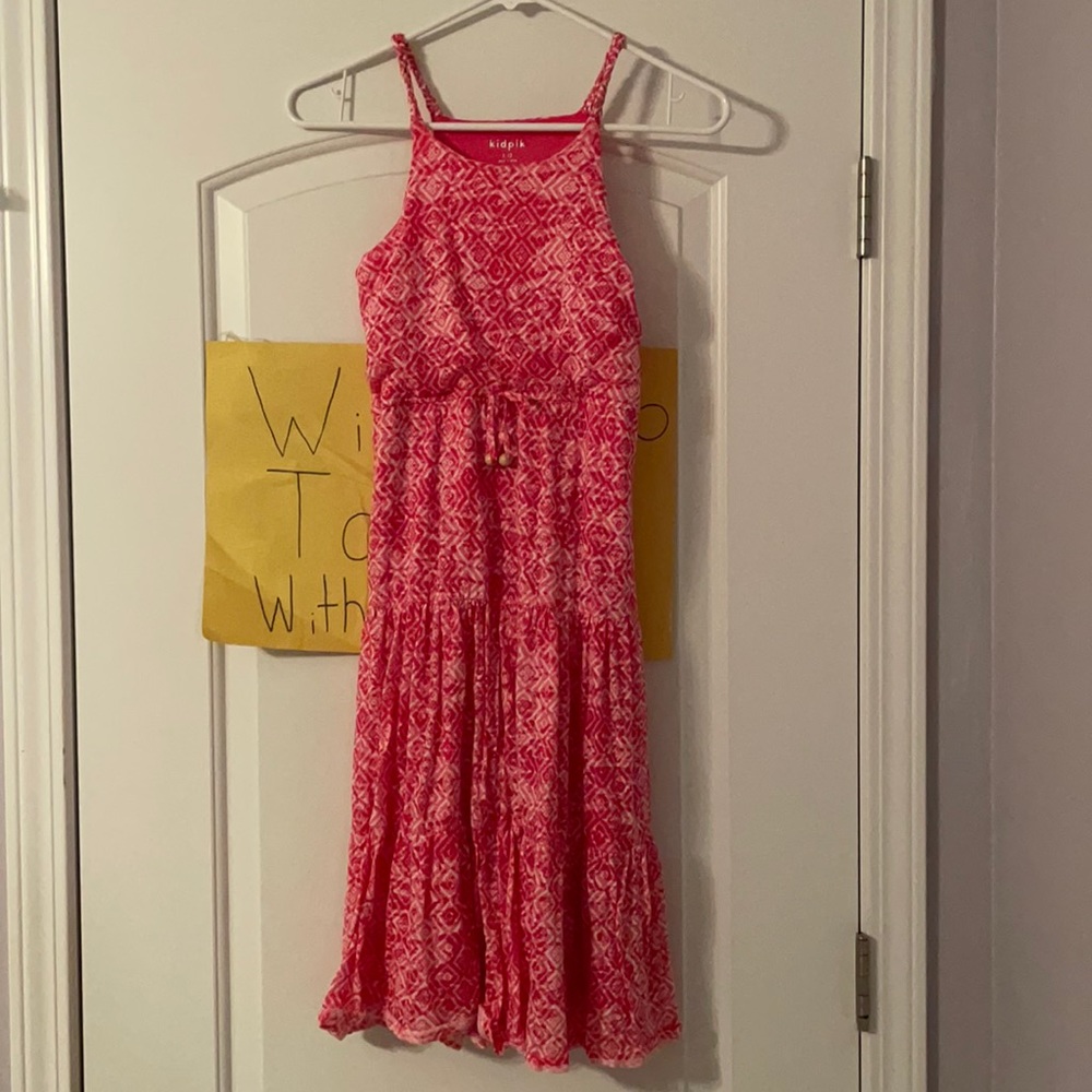 KID PIK GEO TIERED MAXI DRESS SIZE 12